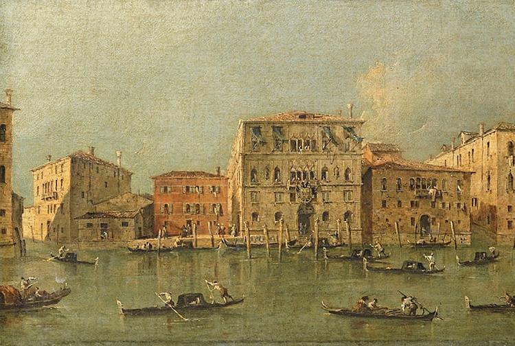 Francesco Guardi View of the Palazzo Loredan dell'Ambasciatore on the Grand Canal Norge oil painting art